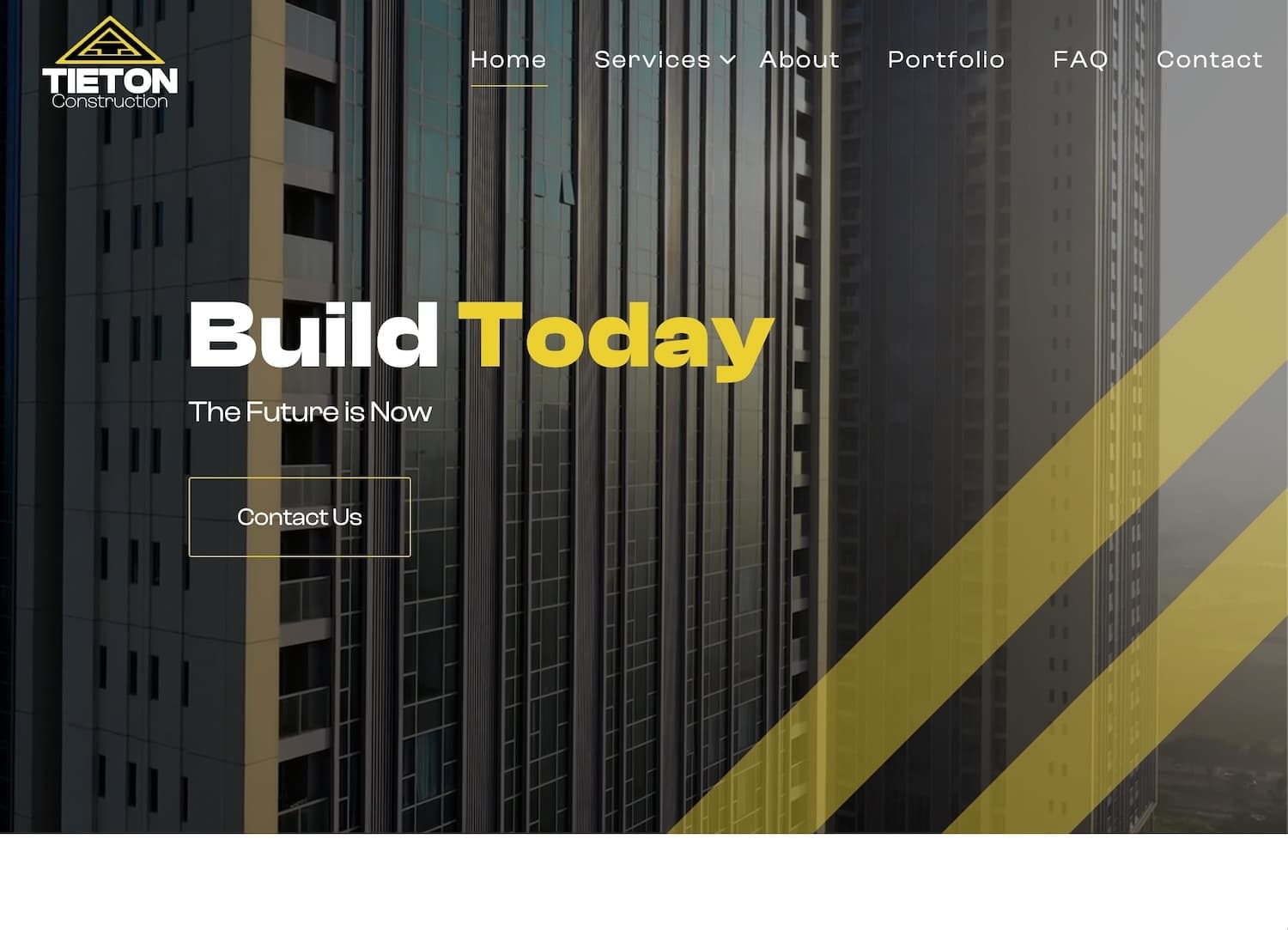 Screen shot of Brock Dallman's Tieton Construction website