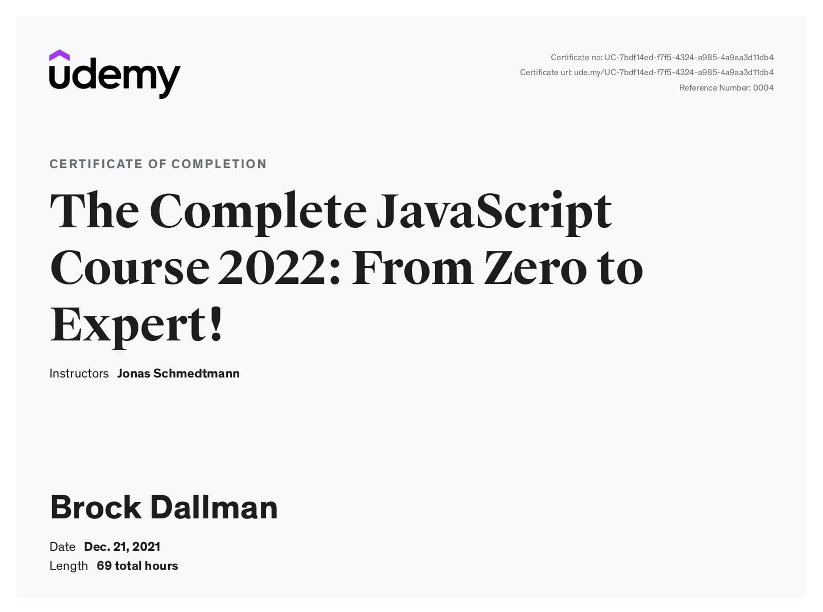 Javascript certification